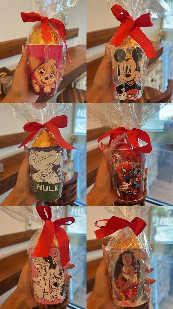 Ovo de Chocolate ao Leite + Copo Temático artesanal
