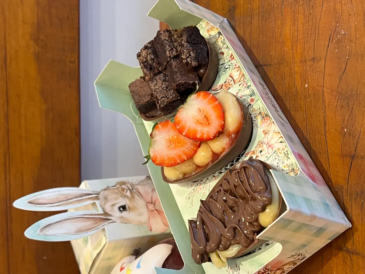 Mini trio de ovos premium. artesanal